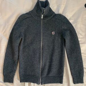 G-Star Raw Grey Zip-up Sweater - Size Small
